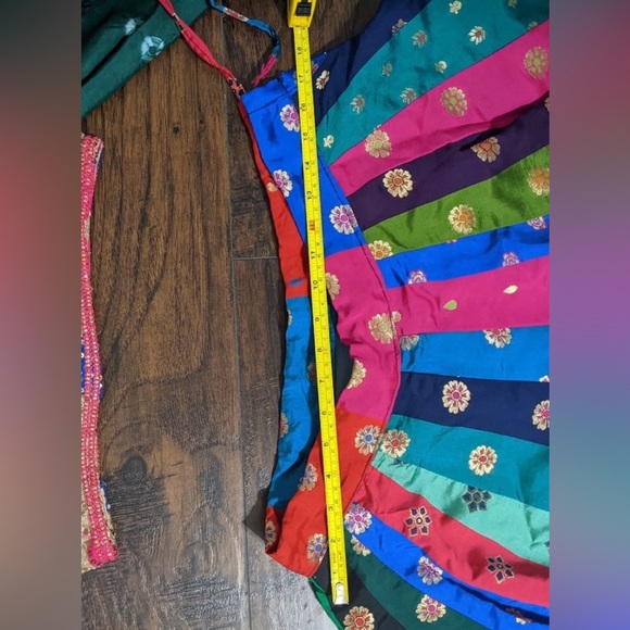 Beautiful Multicolored  Silk Lehenga Set NWT! - Picture 5 of 6